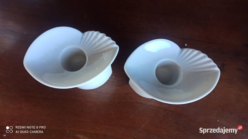 Świecznik z białej porcelany Syg Ak Kaiser Gdańsk