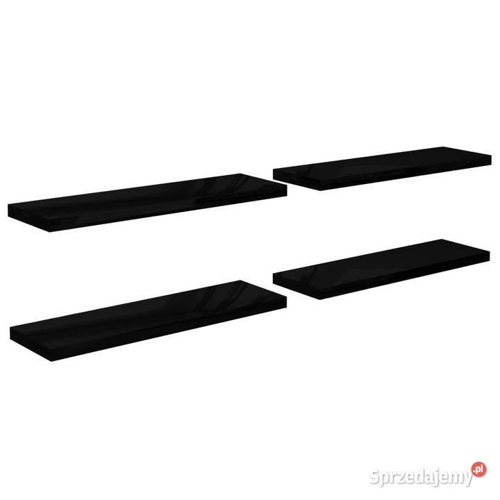 Półki ścienne 4 wysoki połysk czarne 120x235x38 sprzedam