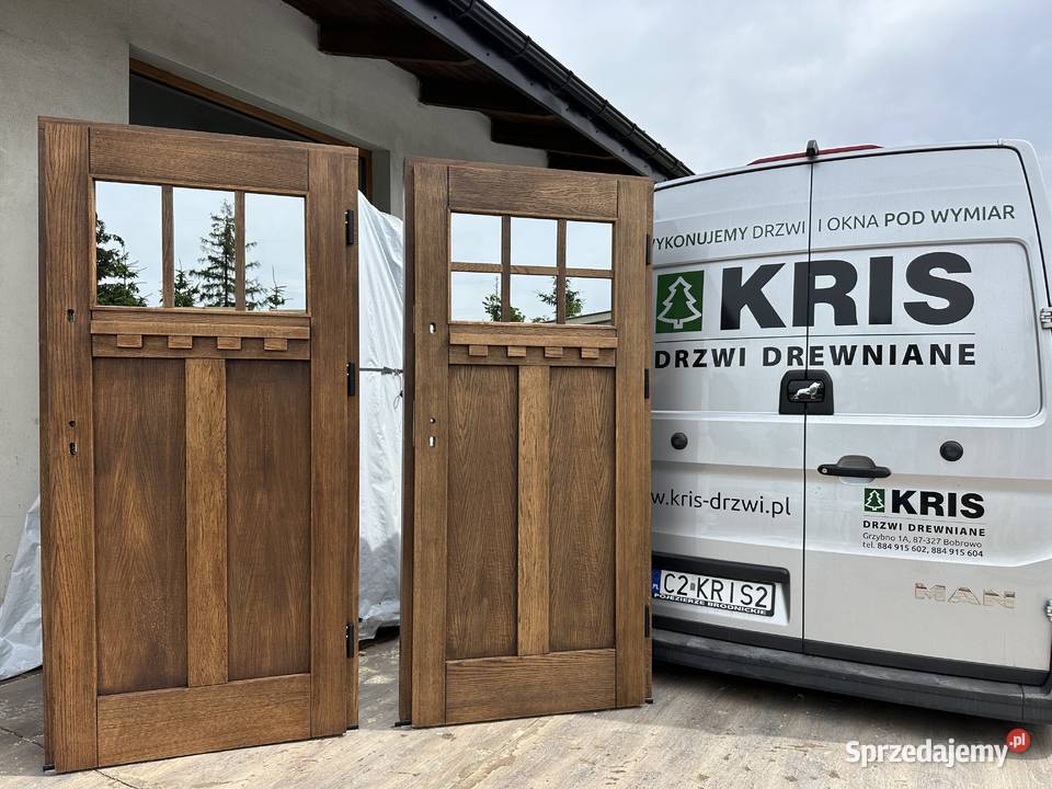Drzwi wejściowe zewnętrzne drewniane Drzwi zewnętrzne