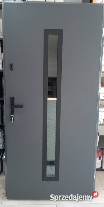 Drzwi z przeszkleniem antracyt 110x220 Drzwi zewnętrzne Lublin