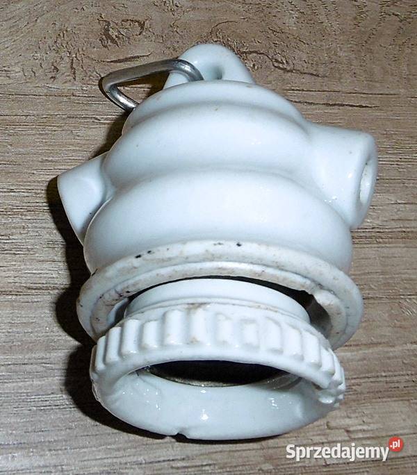 Oprawa żarówki wisząca porcelanowa E 27 Ostrów Wielkopolski