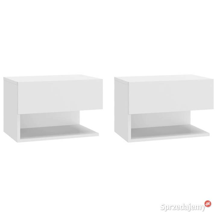 Szafki nocne ścienne 2 białe WM810954 Nocne Szafki mazowieckie Warszawa