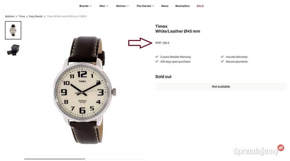 Zegarek Timex Męski 43mm Indiglo 50M Pasek Ecru Tarnów