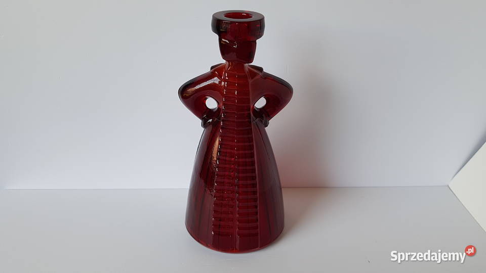 Świecznik KAROLINKA 2 Ząbkowice kolorowe szkło Porcelana i szkło Dąbrowa Górnicza