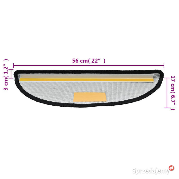 Nakładki na schody 10 56x17x3 czarne WM149785 Warszawa