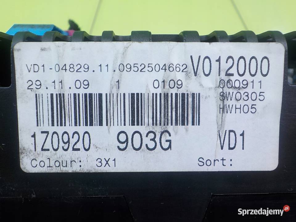 SKODA OCTAVIA II LIFT 20 TDI 10r licznik zegary Suków