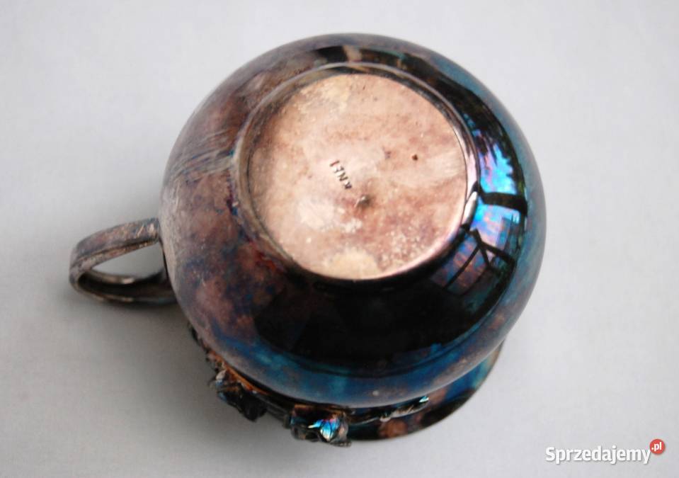 Posrebrzany mlecznik platerowany srebrem róże lubelskie