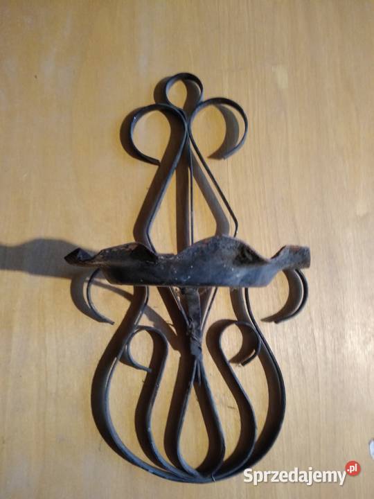 Stary stalowy wiszący kwietnik zabytek PRL śląskie Dąbrowa Górnicza