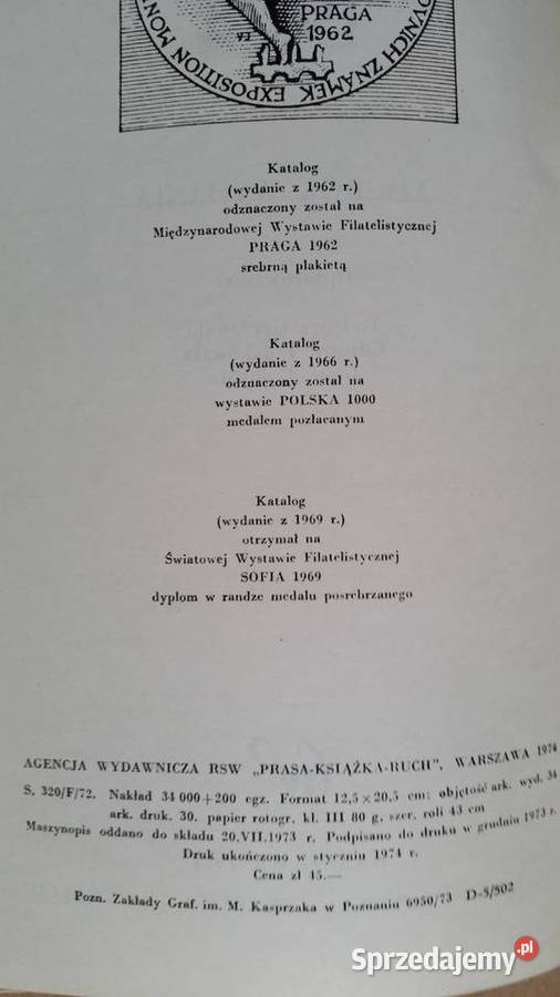 Ilustrowany katalog znaczkow polskich 1974 Puławy