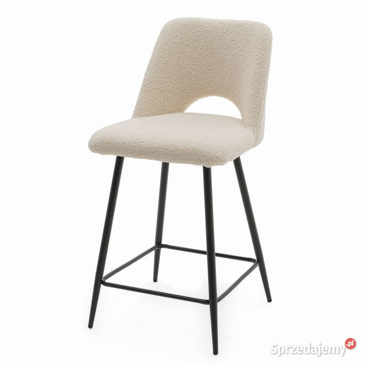 Hoker Tapicerowany Oro Boucle Jasnobeżowe Hokery Tarchały Małe