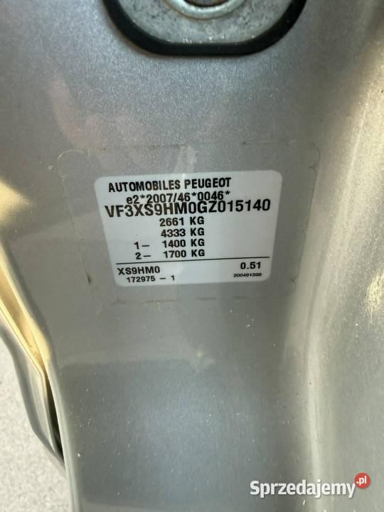 Peugeot Expert Peugeot Expert 16HDi 2016r immobilizer Sokołów Podlaski