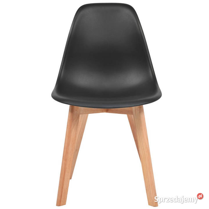 Krzesła stołowe 2 czarne plastikowe WM244777 mazowieckie Warszawa