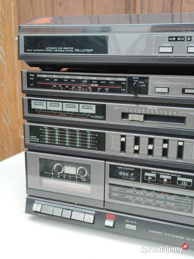 Sony xo700 wieża z lat 80 gramofon korektor deck Świdwin