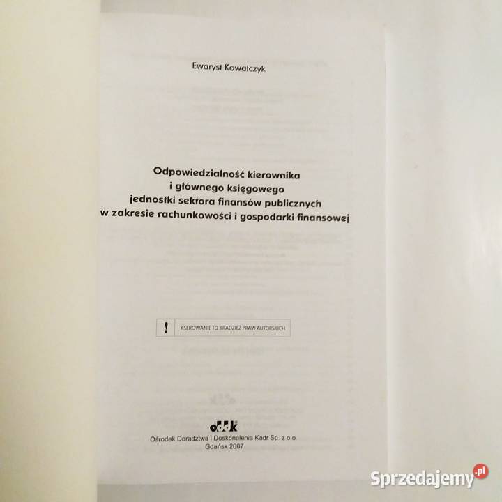 Odpowiedzialność kierownika i głównego