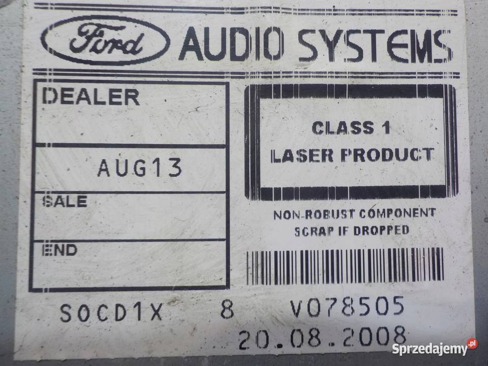 FORD KUGA MK1 I 20 TDCI 08r 5D radio CD Suków