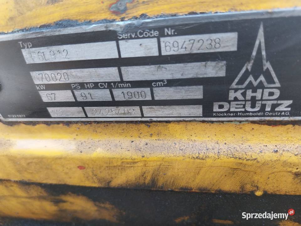 DEUTZ F6L912 Engine Kramer Atlas Zeppelin JCB OK