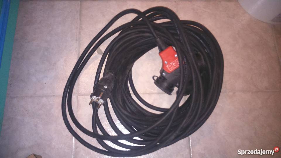 Przedłużacz trójdrożny 25m IP44 230V16A kabel lubelskie Lublin