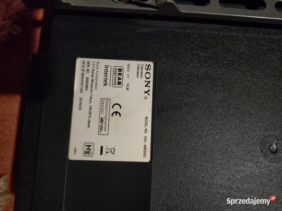 Telewizor Sony 49 z uchwytem Nowe Brzesko