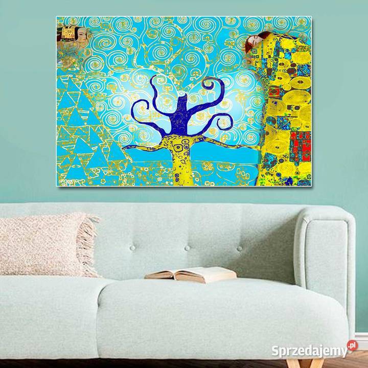 Obraz art deco Drzewo Życia w turkusie Ignatki