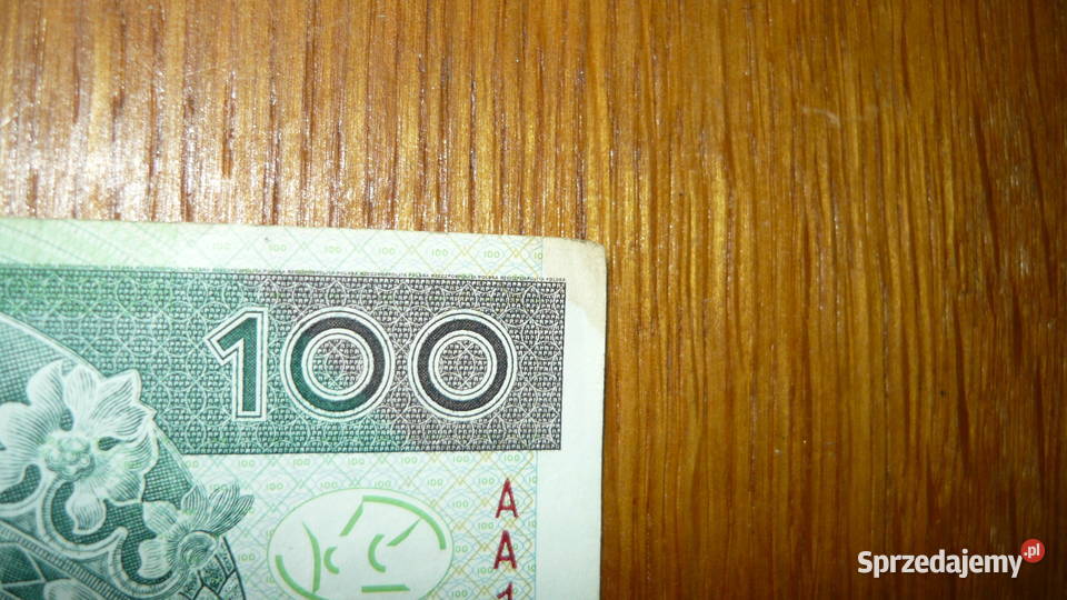 Banknot 100 seria AA 2012 r Sokółka