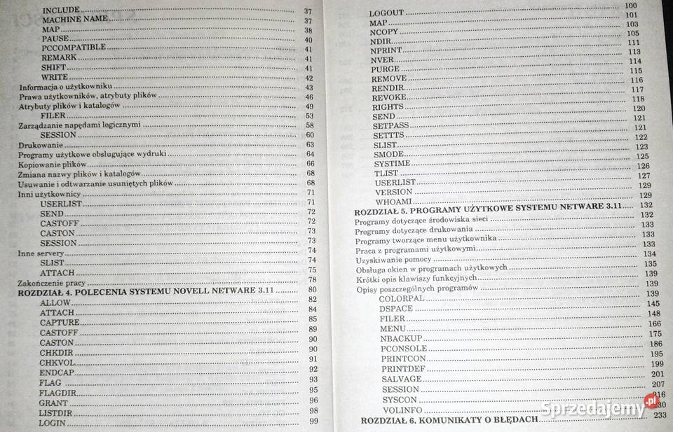 Poradnik użytkownika Novell Netware 311 Jacek Rok wydania 1992 Chełm