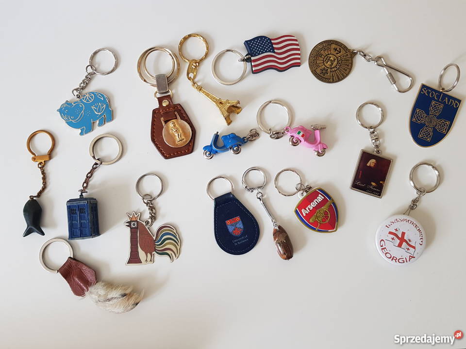 Kolekcja breloki USA Wielka Brytania Włochy mazowieckie