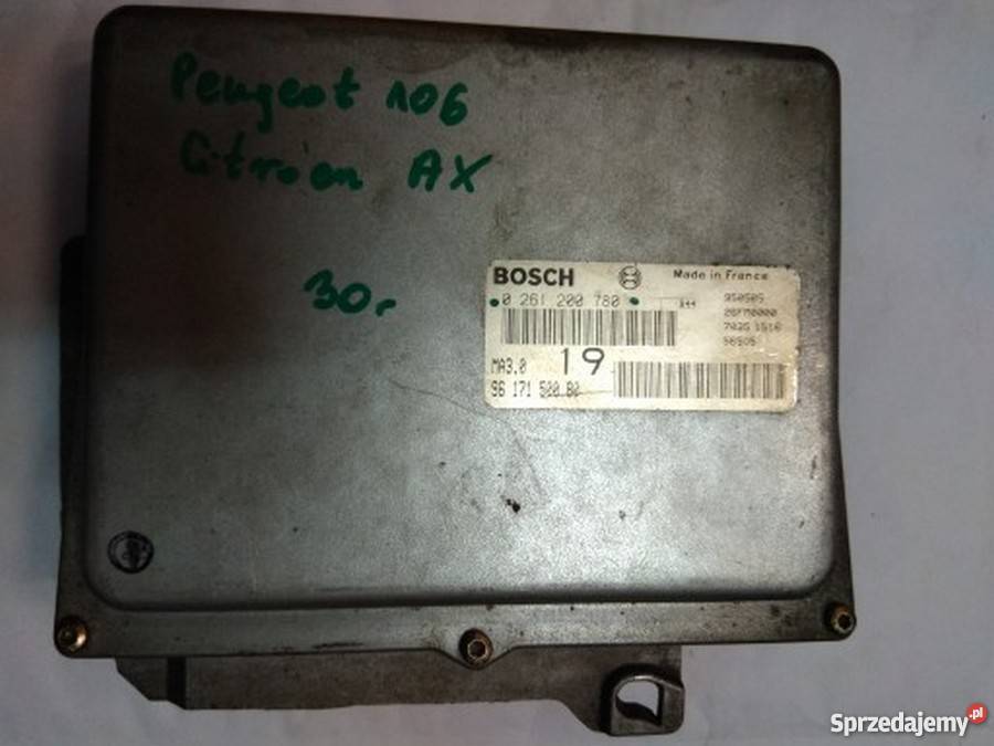 Komputer Peugeot 106 Citroen AX 0261200780 Sklep osobowe Układ elektryczny