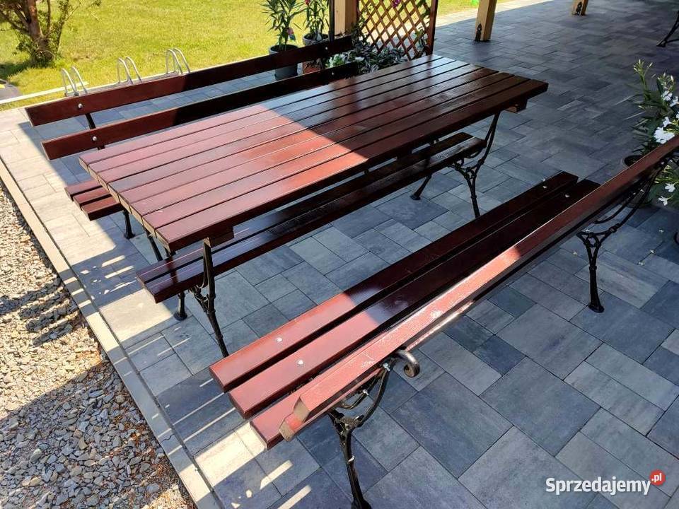 NOWE meble ogrodowe zestawy komplety gruba deska Krynica-Zdrój