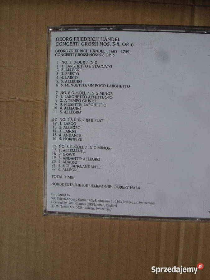 2 Plyty CD GFHANDELDONCERTI GROSIOP6NOS19 1999 Wołów