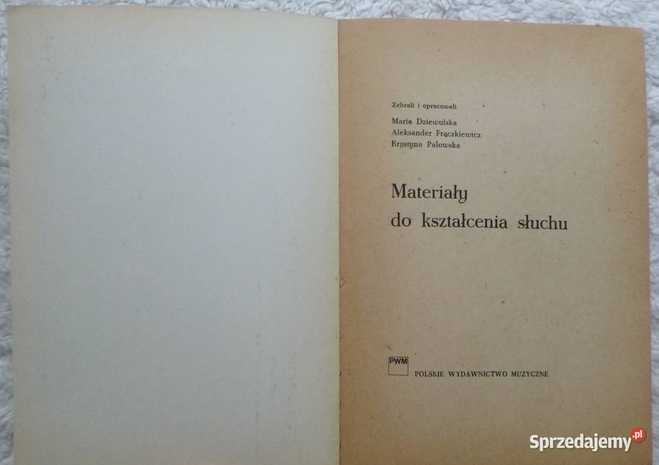 Materiały do kształcenia słuchu Dziewulska mazowieckie Warszawa