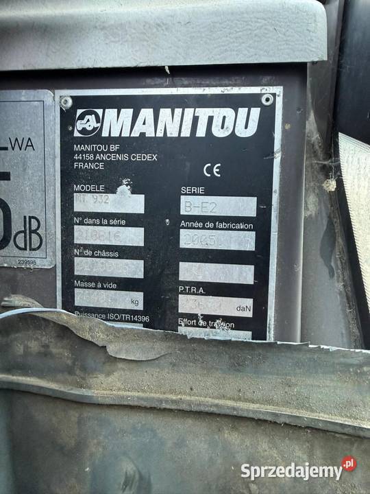 Ładowarka Teleskopowa Manitou 932 2005 r wielkopolskie