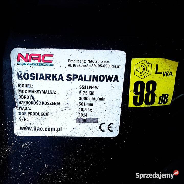 Kosiarka spalinowa NAC S511VHW serwisie Bydgoszcz
