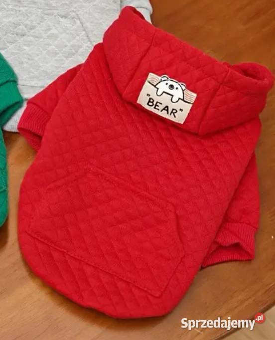 Czerwona ciepła bluza małego pieska L Bełchatów