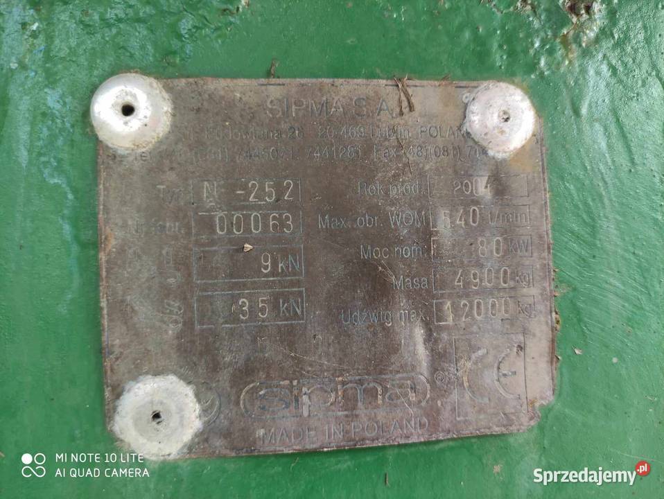 Rozrzutnik obornika Sipma N252 tandem 12 ton 4 Skaryszew