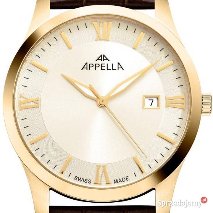 Appella Classic 12004 Swiss Made szafir 5ATM box Męskie Warszawa