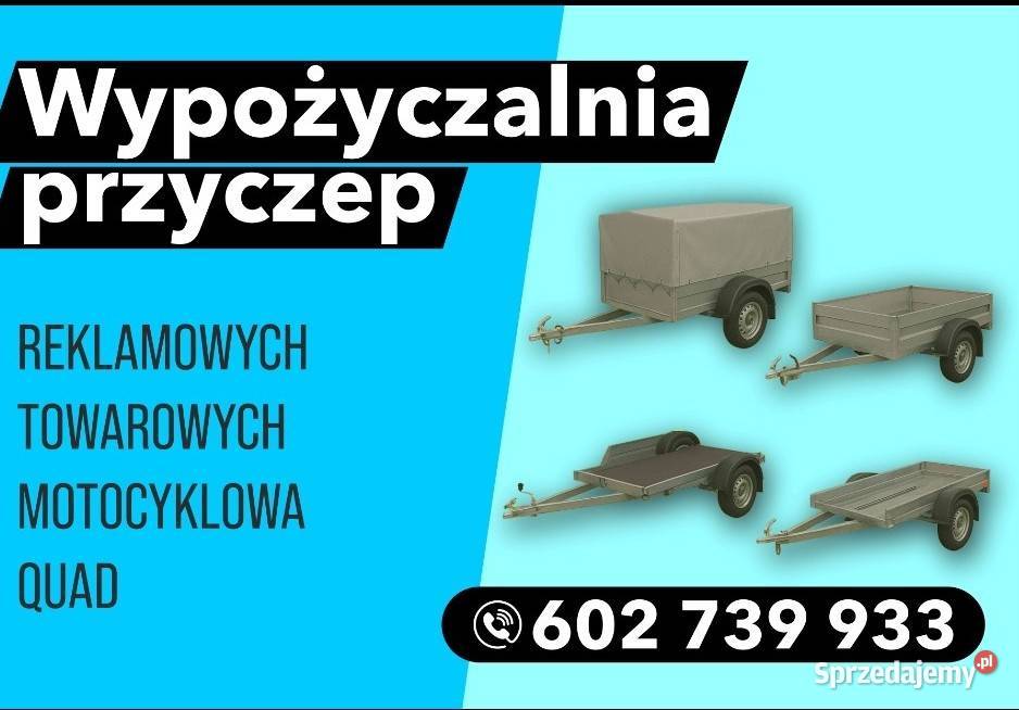 Wypożyczalnia przyczep towarowych motocyklowych Lidzbark