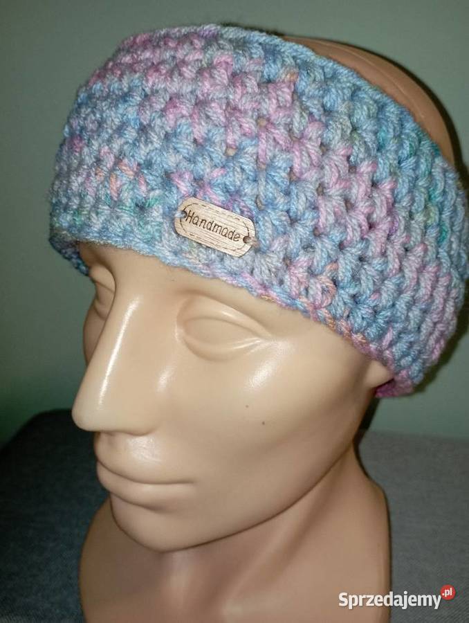 Opaska na uszy handmade szydełko Nakrycia głowy sprzedam