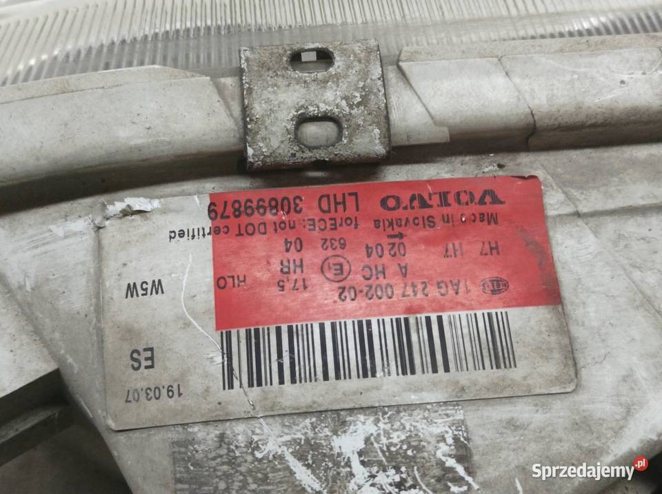 LAMPA PRZÓD PRAWA LIFT 30899879 1AG24700202 Rok produkcji 2003 sprzedam