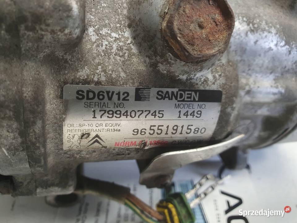 SPRĘŻARKA KLIMATYZACJI Citroen Berlingo 14 8V lubelskie Chełm