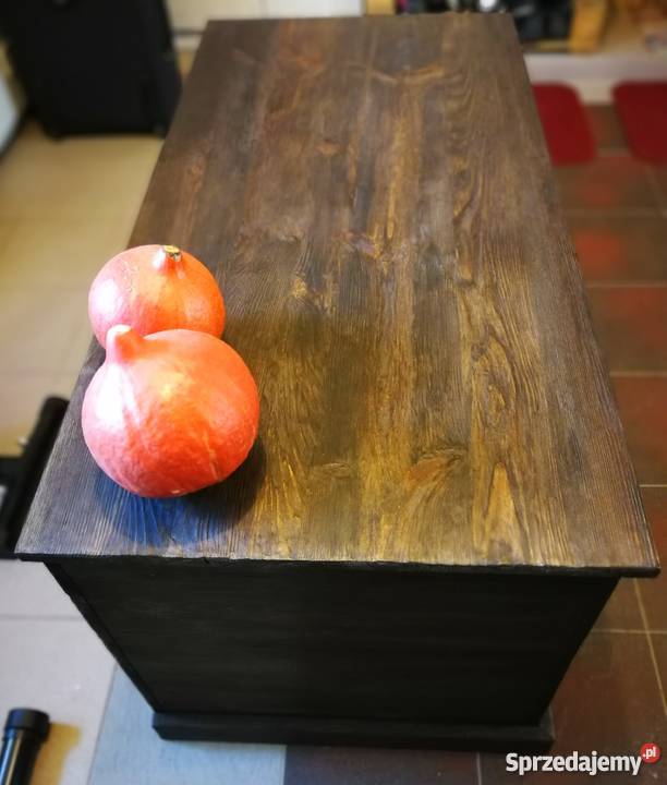 Rustykalna szafka nocna stolik nocny drewniany 40cm Komplety mebli