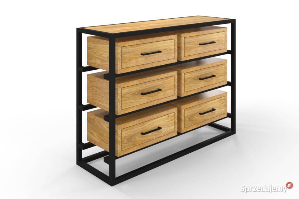 Komoda Loftowa Dębowa RAVA Komody mazowieckie Warszawa