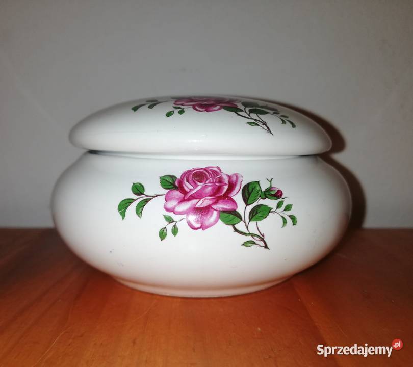 Stara porcelanowa szkatułka PRL lata 70te XX Warszawa