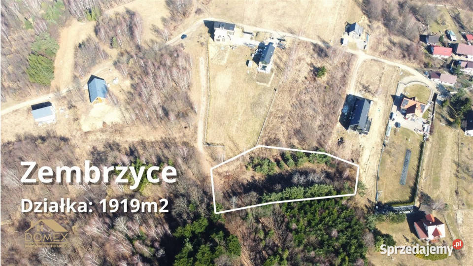 Grunt sprzedam Zembrzyce 1919m2