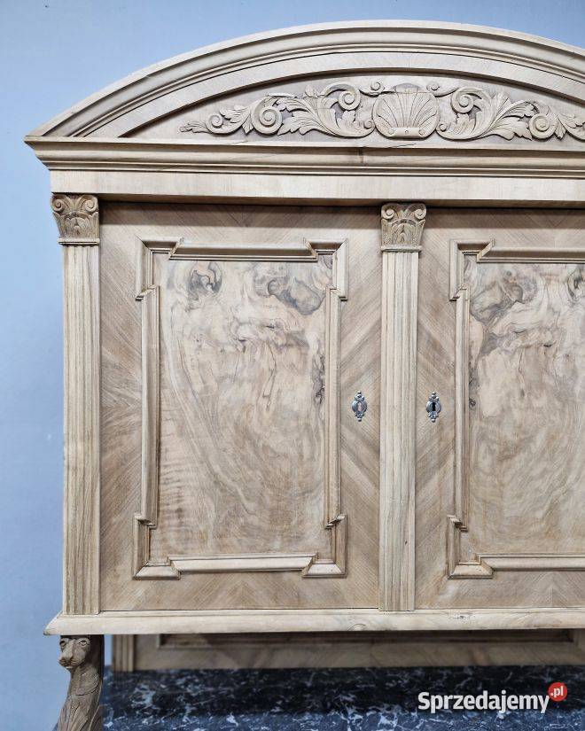 Orzechowy Kredens z Czeczotą i Marmurem Meble mazowieckie Marki