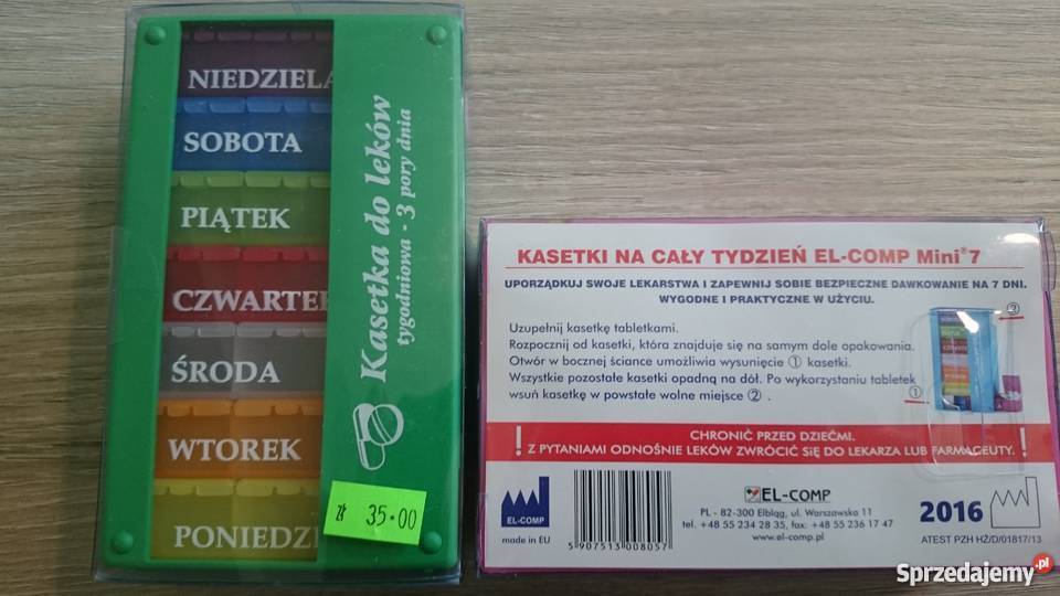 Kasetka na leki tygodniowa 3 pory dnia świętokrzyskie Kielce