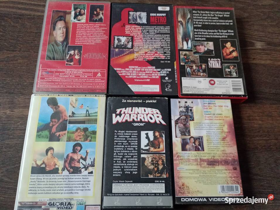 Kasety VHS filmy akcji lata 80 90 delta force Dywity