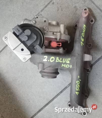 Turbosprężarka Peugeot 20 Blue HDI 53039700521 Zawieszenie silnika