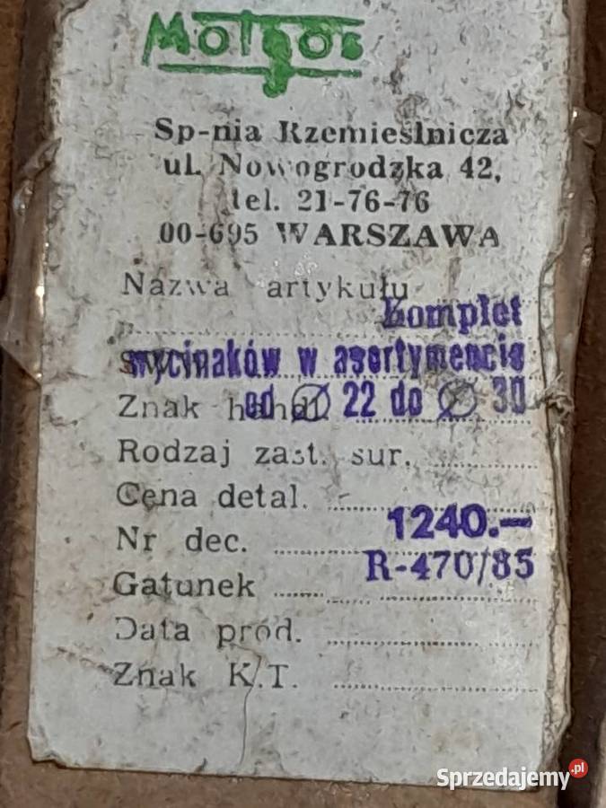 Stare wycinaki PRL komplet 2230 mm 5 sztuk retro Dąbrowa Górnicza