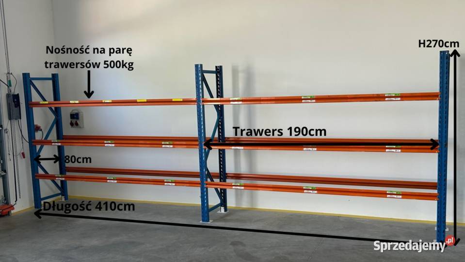 Regał magazynowy półkowy sklepowy STOW H270 Krosno