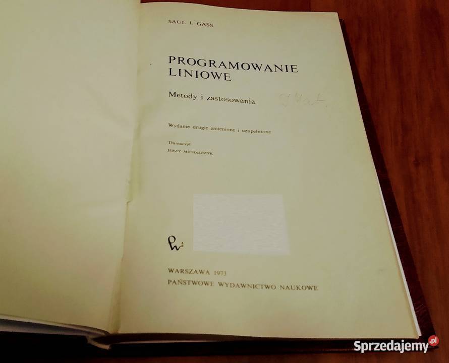 Programowanie liniowe metody i zastosowania Saul pomorskie Gdańsk